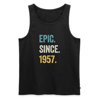 67 Years Old Epic Since 1957 67th Birthday - Men's Premium Organic Tank Top - black - Front - Michal (187cm)
