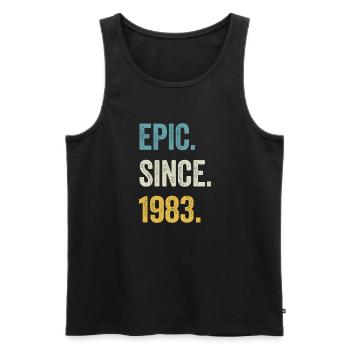 41 Years Old Epic Since 1983 41st Birthday - Men's Premium Organic Tank Top - black - Front - Michal (187cm)