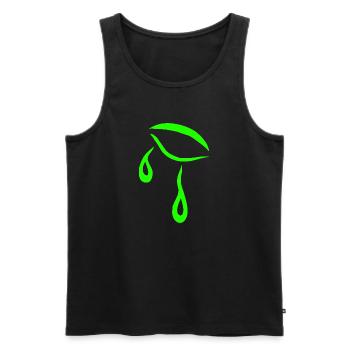 Wimpern Grüne Tattoo Tränen - Männer Premium Bio Tank Top - Schwarz - Vorne - AI Model Male 178 light (178cm)