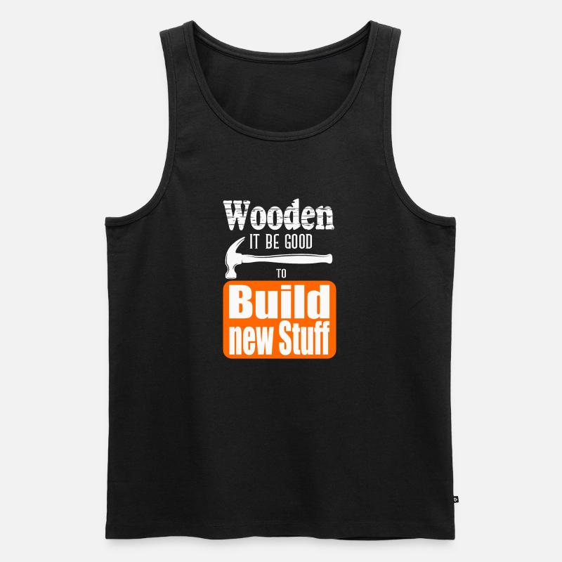Build new stuff - Männer Premium Bio Tank Top - Schwarz