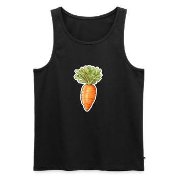 Carrot or carrot - Men's Premium Organic Tank Top - black - Front - Michal (187cm)