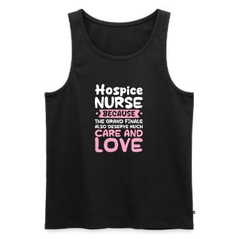 Hospice Nurse parce que la grande finale - Débardeur bio Premium Homme - noir - Devant - AI Model Male 178 light (178cm)