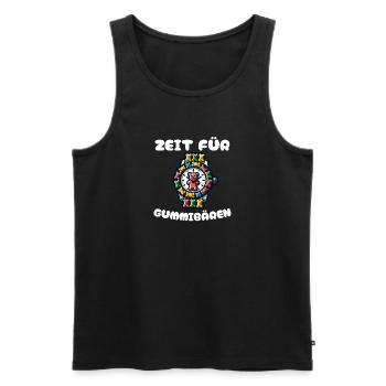 Time for gummy bears - Men's Premium Organic Tank Top - black - Front - AI Model Male 178 light (178cm)