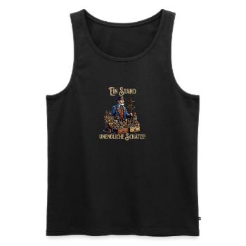 Flohmarkt Trödelverkäufer Antiquitätenhändler - Männer Premium Bio Tank Top - Schwarz - Vorne - AI Model Male 178 light (178cm)