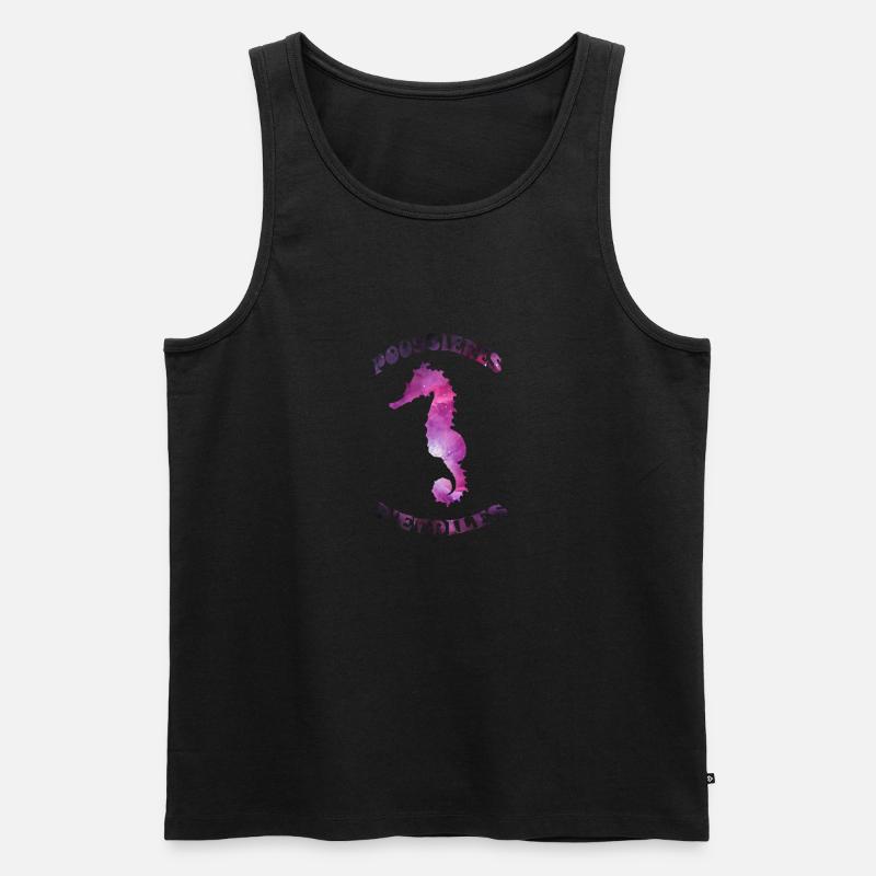 Hyppocampe - Männer Premium Bio Tank Top - Schwarz