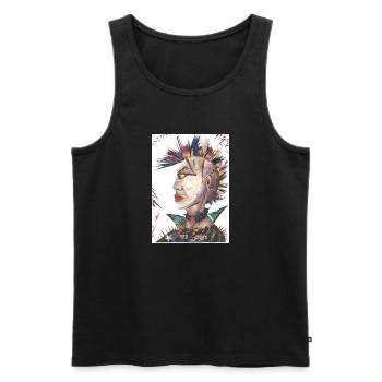 Punk Lives! - Männer Premium Bio Tank Top - Schwarz - Vorne - AI Model Male 178 light (178cm)