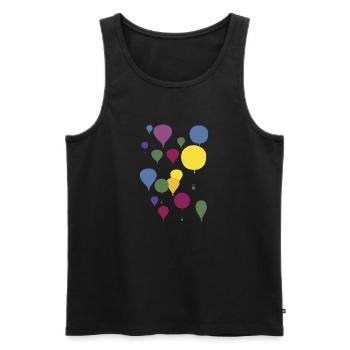 Bunte Ballone - Männer Premium Bio Tank Top - Schwarz - Vorne - AI Model Male 178 light (178cm)