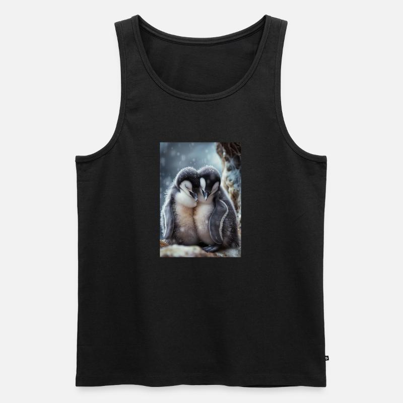 Pinguin - Männer Premium Bio Tank Top - Schwarz