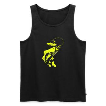 fish, fish, fishing, lake, sea, fishing, fauna, exotic - Men's Premium Organic Tank Top - black - Front - AI Model Male 178 light (178cm)