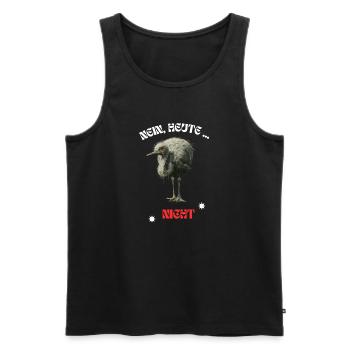 Nein heute nicht cooler Spruch Strauss Vogel Neu - Männer Premium Bio Tank Top - Schwarz - Vorne - Michal (187cm)