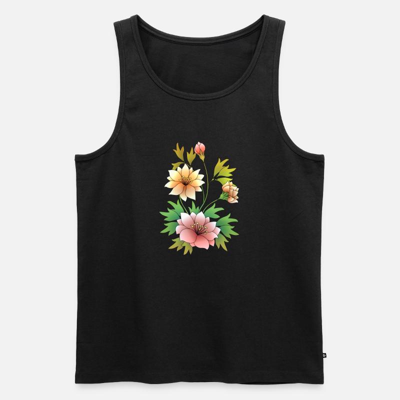 Fleur - Débardeur bio Premium Homme - noir