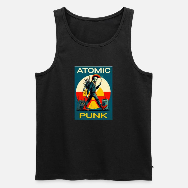 ATOMIC PUNK - Männer Premium Bio Tank Top - Schwarz