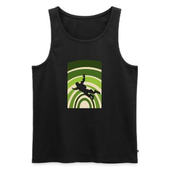 Parachutisme Base Jump - Débardeur bio Premium Homme - noir - Devant - AI Model Male 178 light (178cm)