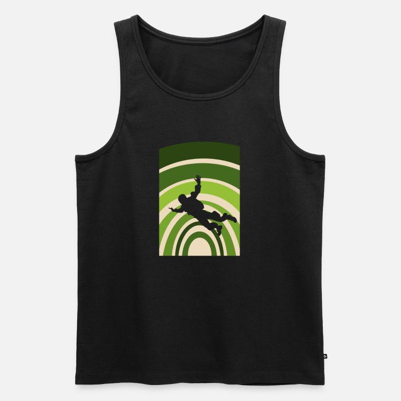 Parachuting Skydive Base Jumping - Männer Premium Bio Tank Top - Schwarz