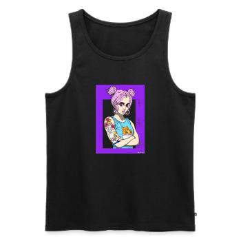 Otaku girl - Männer Premium Bio Tank Top - Schwarz - Vorne - Michal (187cm)
