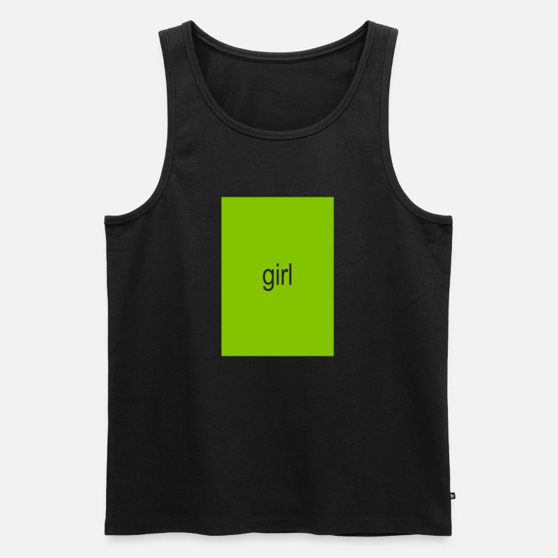 Mädchen - Männer Premium Bio Tank Top - Schwarz