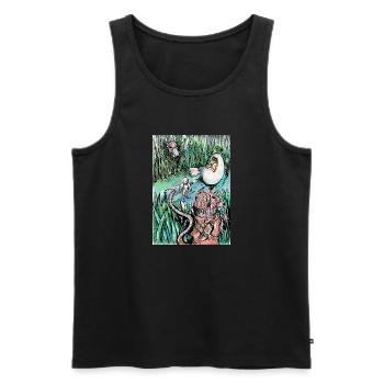New planet, new hopes - Men's Premium Organic Tank Top - black - Front - Michal (187cm)