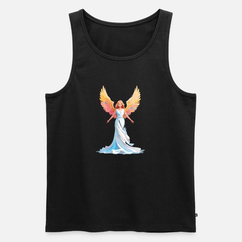 Engel - Männer Premium Bio Tank Top - Schwarz