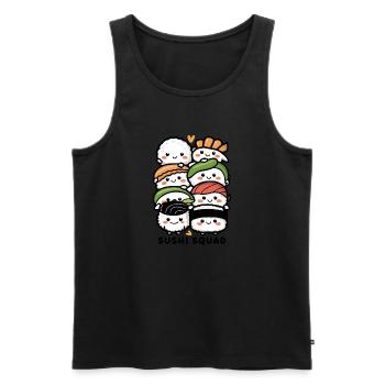 Suchi squad - Men's Premium Organic Tank Top - black - Front - AI Model Male 178 light (178cm)