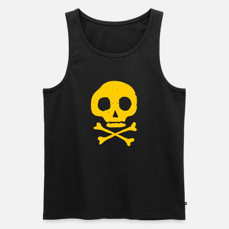 Schädel & Knochen - Männer Premium Bio Tank Top - Schwarz