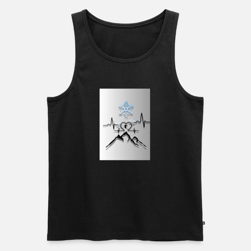 Skifahrer - Männer Premium Bio Tank Top - Schwarz