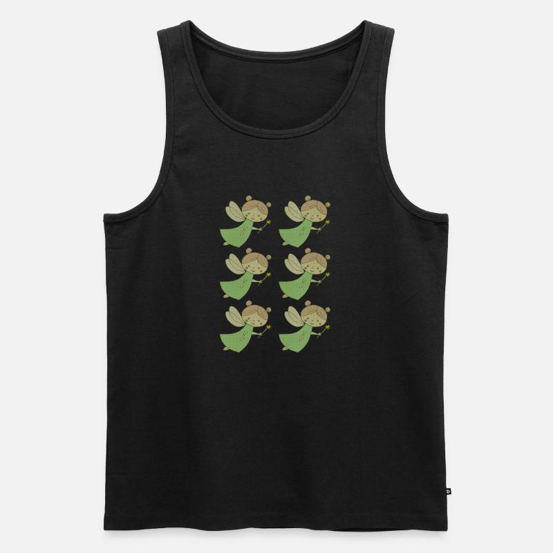 fee 6fach - Männer Premium Bio Tank Top - Schwarz