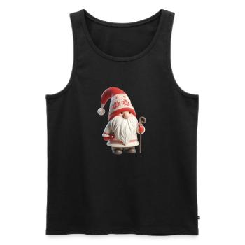 Gnome de Noël 3 - Débardeur bio Premium Homme - noir - Devant - Michal (187cm)