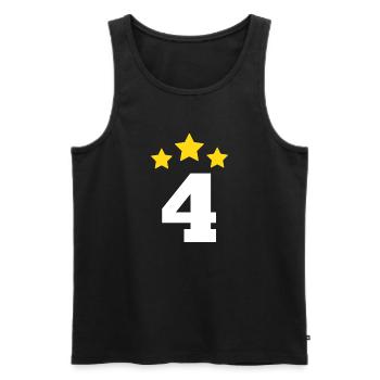 4 Jahre Stern - Geschenk zum 4. Jahrestag - Männer Premium Bio Tank Top - Schwarz - Vorne - AI Model Male 178 light (178cm)