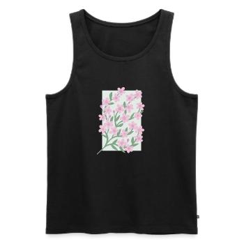 Cherry Blossoms Mother's Day Pink Flowers Japan Mother - Men's Premium Organic Tank Top - black - Front - Michal (187cm)