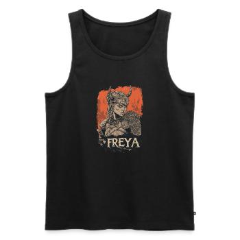 Freya Bouclier Jeune Fille Vikings Viking Viking Odin - Débardeur bio Premium Homme - noir - Devant - Michal (187cm)