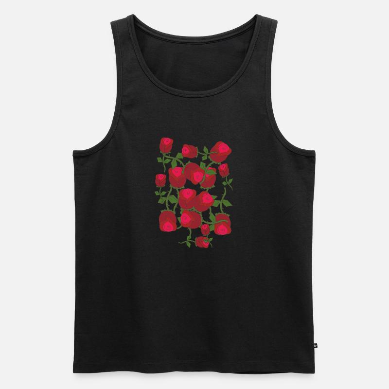 rosen rosen - Männer Premium Bio Tank Top - Schwarz