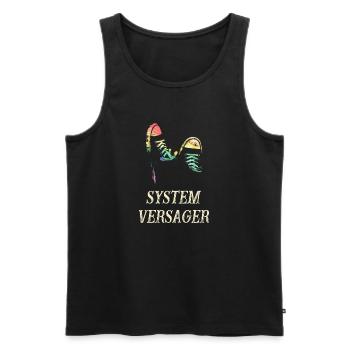 System failures - Men's Premium Organic Tank Top - black - Front - AI Model Male 178 light (178cm)