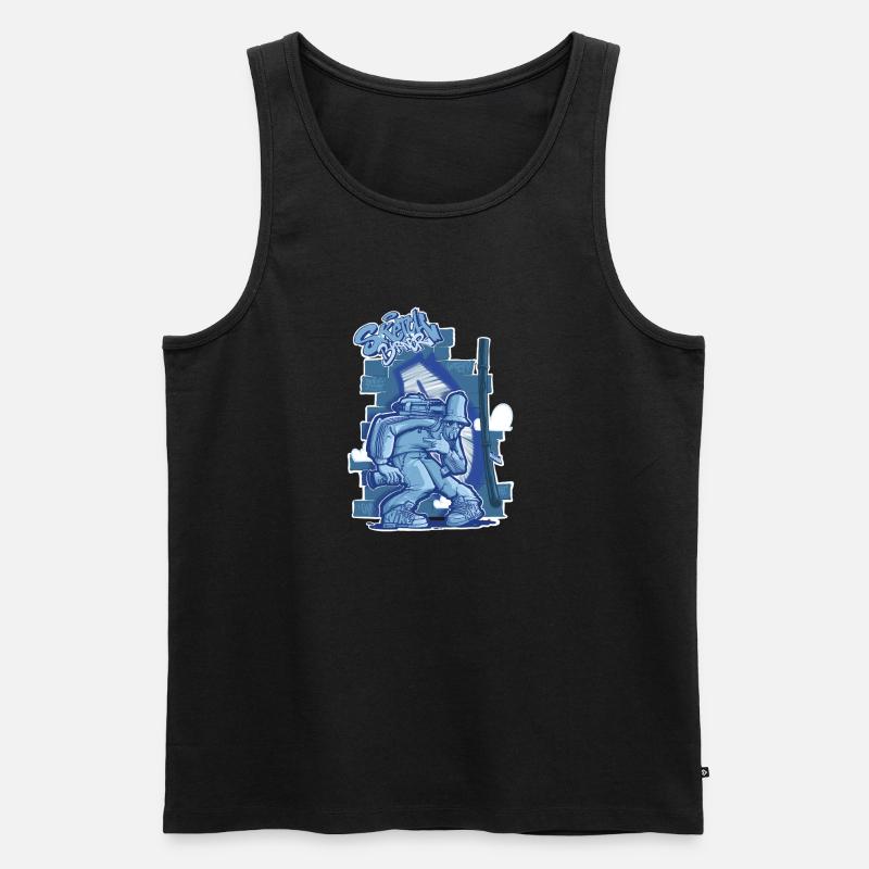 Straßengeist - Männer Premium Bio Tank Top - Schwarz