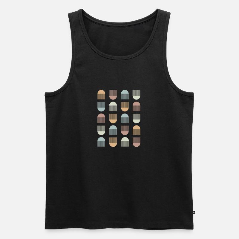 Boho / Design / Minimalistisch - Männer Premium Bio Tank Top - Schwarz