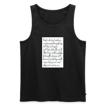Hardcore gegen Rassismus - Männer Premium Bio Tank Top - Schwarz - Vorne - AI Model Male 178 light (178cm)