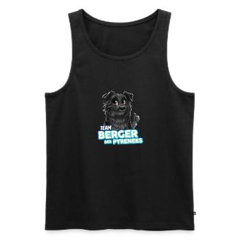 TEAM Pyrenäenschäferhund - Schwarz - Männer Premium Bio Tank Top - Schwarz - Vorne - AI Model Male 178 light (178cm)