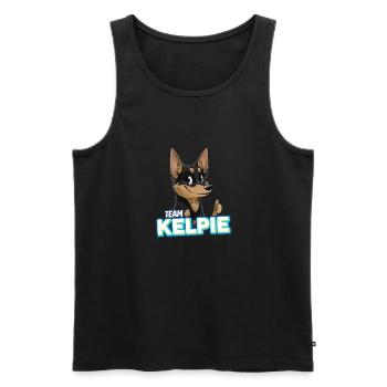 EAM Kelpie - Black & Tan - Men's Premium Organic Tank Top - black - Front - Michal (187cm)