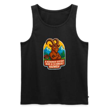 A Graubünden feels hur ai pain haiweh - Men's Premium Organic Tank Top - black - Front - Michal (187cm)