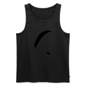 gleitschirm klein - Männer Premium Bio Tank Top - Schwarz - Vorne - AI Model Male 178 light (178cm)