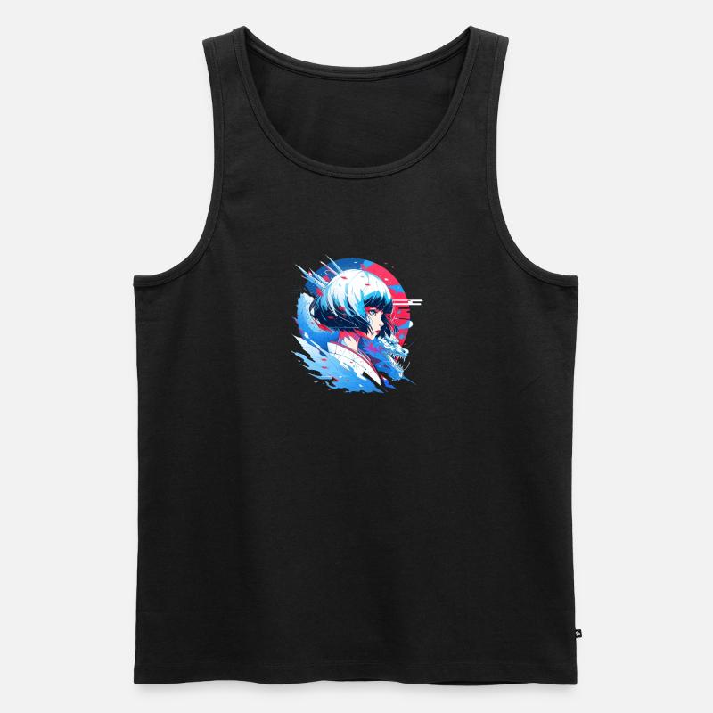 Fille au dragon - Nami - Débardeur bio Premium Homme - noir