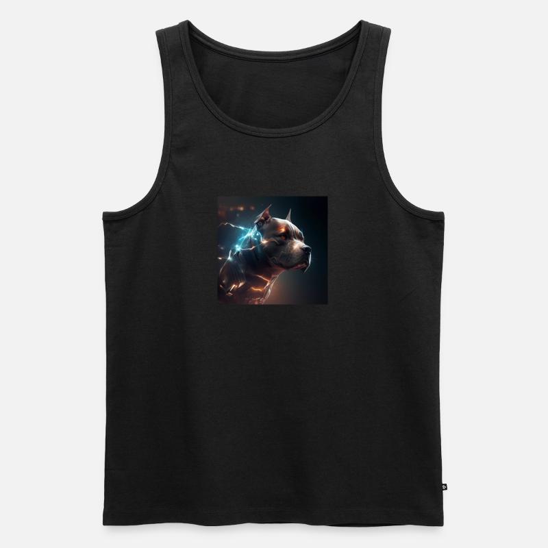 Pitbull Kollektion #08 - Männer Premium Bio Tank Top - Schwarz