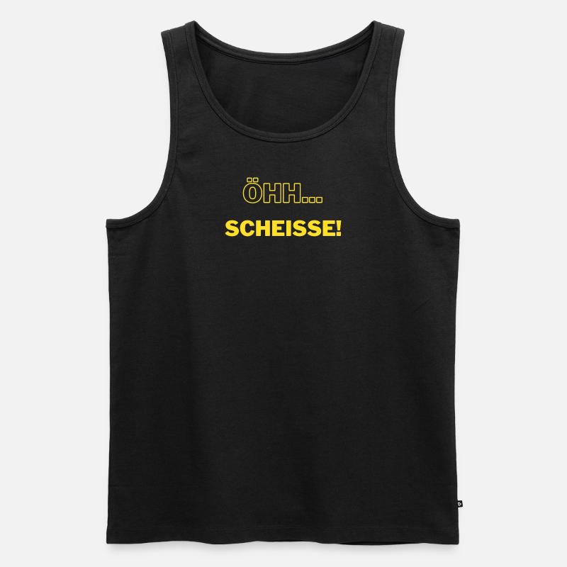 Öhhh...Scheisse! - Männer Premium Bio Tank Top - Schwarz