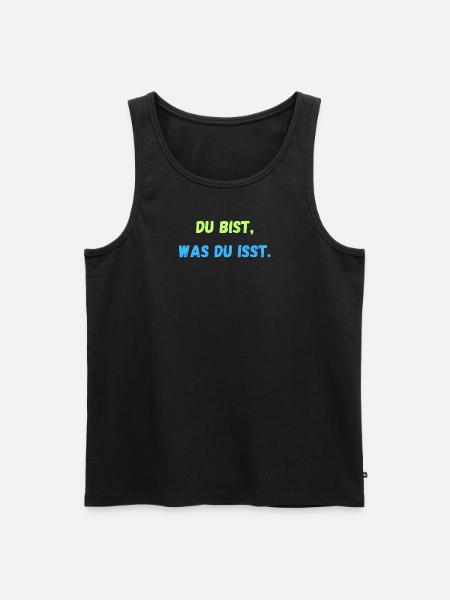 Du bist, was du isst - Männer Premium Bio Tank Top - Schwarz