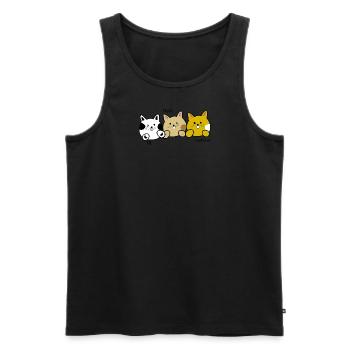 Cats - Männer Premium Bio Tank Top - Schwarz - Vorne - Michal (187cm)
