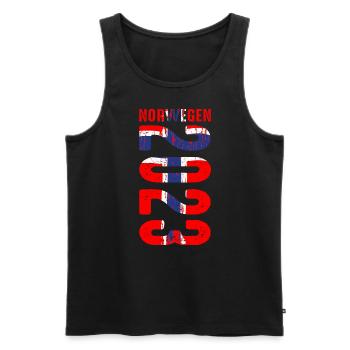 Urlaub Norwegen 2023 Fischer Angelteam Karpfen Ang - Männer Premium Bio Tank Top - Schwarz - Vorne - Michal (187cm)