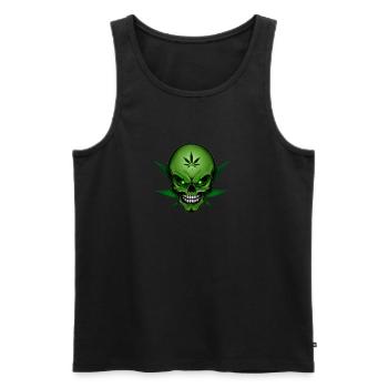 Hemp Skullhead 001 AllroundDesigns - Men's Premium Organic Tank Top - black - Front - AI Model Male 178 light (178cm)