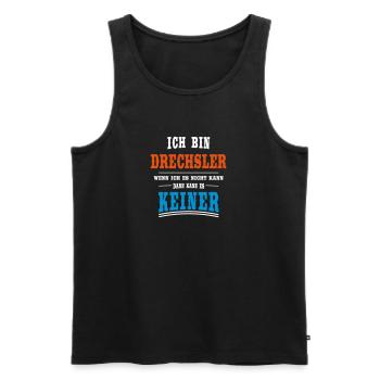 Drechsler Beruf - Männer Premium Bio Tank Top - Schwarz - Vorne - Michal (187cm)