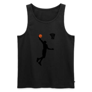 basketball big 3 Farb Vektor - Männer Premium Bio Tank Top - Schwarz - Vorne - AI Model Male 178 light (178cm)