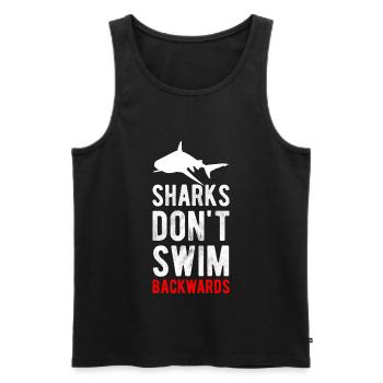 Shark Shark Fish Water - Men's Premium Organic Tank Top - black - Front - Michal (187cm)