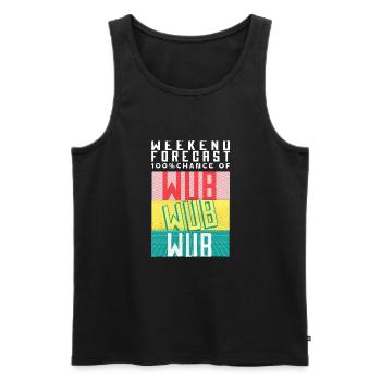 Wochenendprognose 100% Chance auf Wub Wub - Männer Premium Bio Tank Top - Schwarz - Vorne - AI Model Male 178 light (178cm)